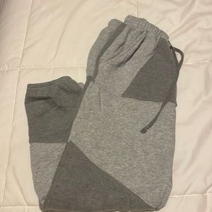 Patch work grey sweats